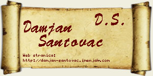 Damjan Santovac vizit kartica